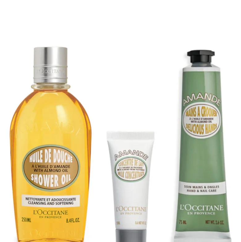 Almond - Body Care Collection 250 Olio Doccia Corpo + 20 ML Latte Corpo + 75 ML Crema Mani