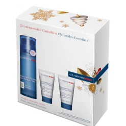 Baume Super Hydratant Confezione - Clarins Men 50 ML Balsamo Viso + 30 ML Gel Detergente Viso + 30 ML Doccia Shampoo