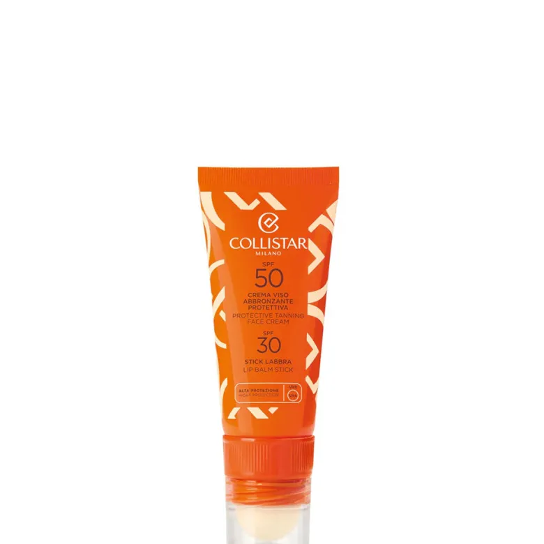 Crema Viso Abbronzante Protettiva SPF 50 + Stick Labbra SPF 30