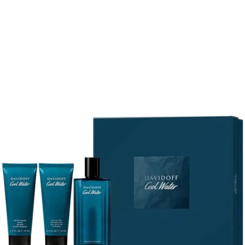 Davidoff Cool Water Eau de Toilette Cofanetto 125 ML Eau de Toilette + 75 ML Shower Gel + 75 ML After Shave Balm