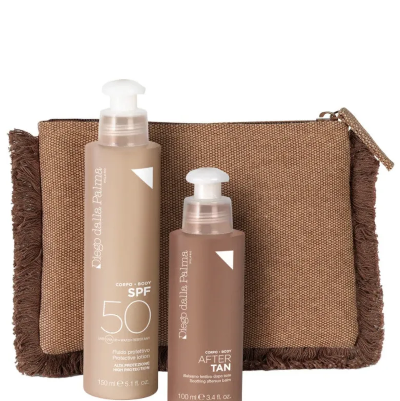 Fluido Protettivo SPF 50 + After Tan Balsamo Lenitivo Doposole 150 ML Latte Protettivo SPF 50 + 100 ML Balsamo Doposole