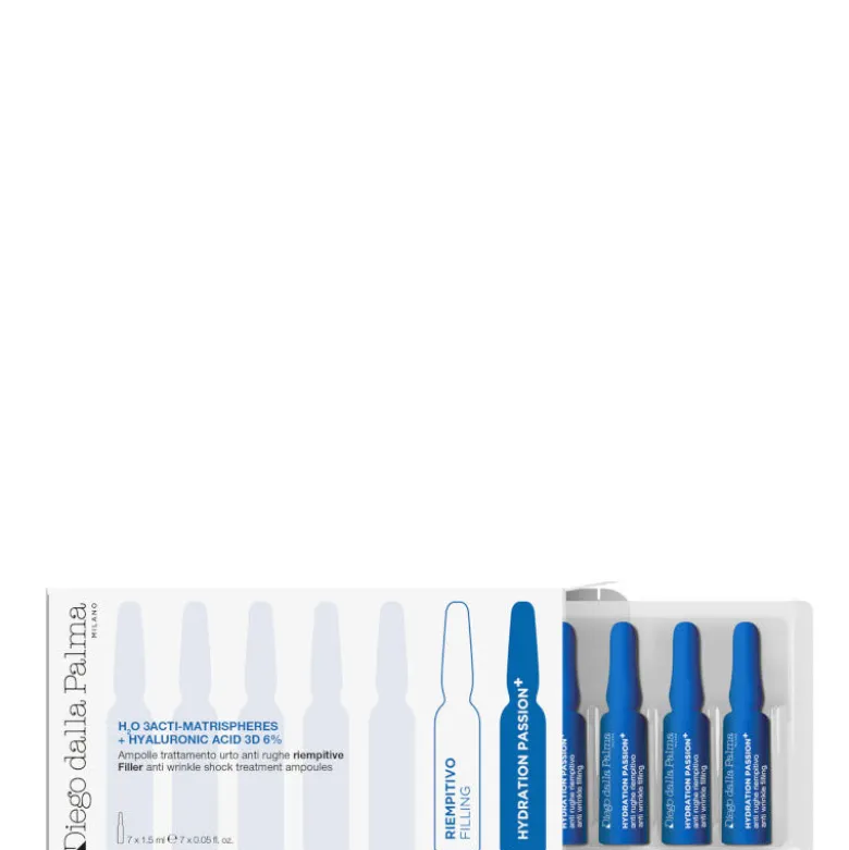 H20 3ACTI-MATRISPHERES + HYALURONIC ACID 3D 6% - Ampolle trattamento urto anti rughe riempitive 7x1,5ml cad fiala