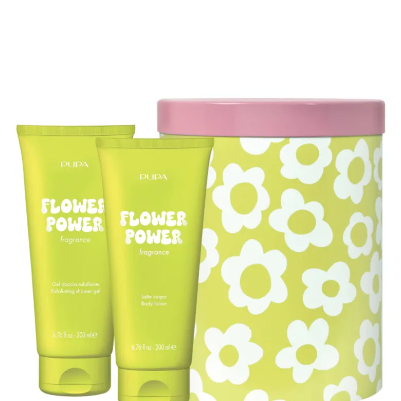 HAPPYBOX KIT 2 FLOWER POWER 200 ML Gel Esfoliante Corpo + 200 ML Latte Corpo