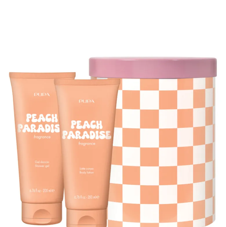HAPPYBOX KIT 1 PEACH PARADISE 200 ML Latte Corpo + 200 ML Gel Doccia