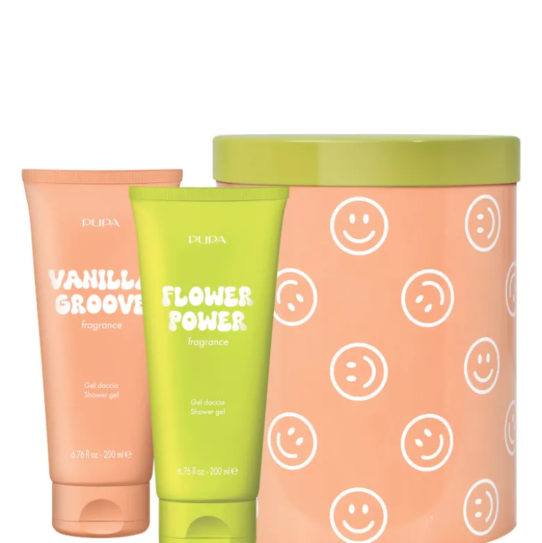 HAPPYBOX KIT 3 VANILLA GROOVE/FLOWER POWER 200 ML X 2 Gel Doccia