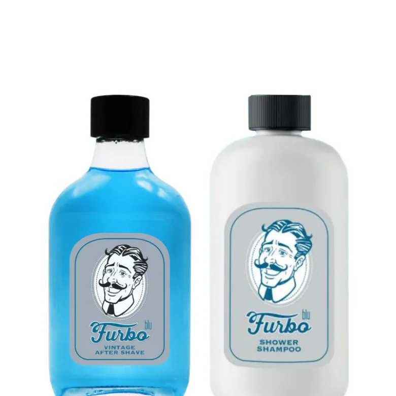 Lozione Dopobarba + Shower Shampoo Vintage Blu Confezione 200 ML Lozione Dopobarba + 500 ML Shower Shampoo