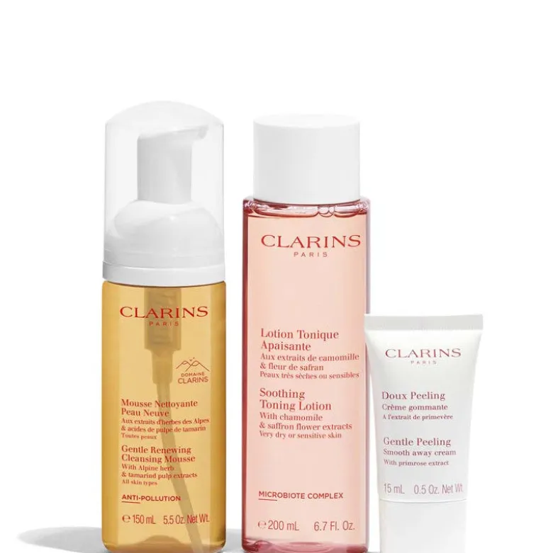 Mousse Nettoyante Peau Neauve Confezione 150 ML Mousse Detergente + 200 ML Lozione Detergente + 15 ML Esfoliante Viso