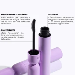 Mulac Lash Ceo Mascara 3 in 1 Volumizzante, Allungante e Incurvante