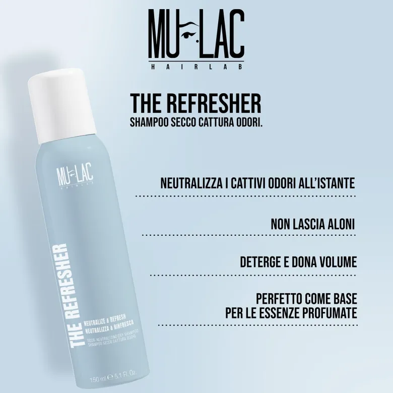 Mulac THE REFRESHER Shampoo Secco Cattura Odori