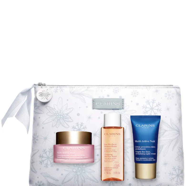Multi-Active Jour - Tutti i tipi di Pelle Confezione 50 ML Crema Viso Giorno + 15 ML Crema Viso Notte + 50 ML Acqua Micellare + Beauty Clarins