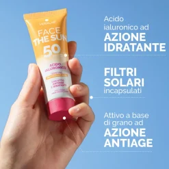 Veralab Face the Sun Acido Ialuronico Crema Viso SPF50